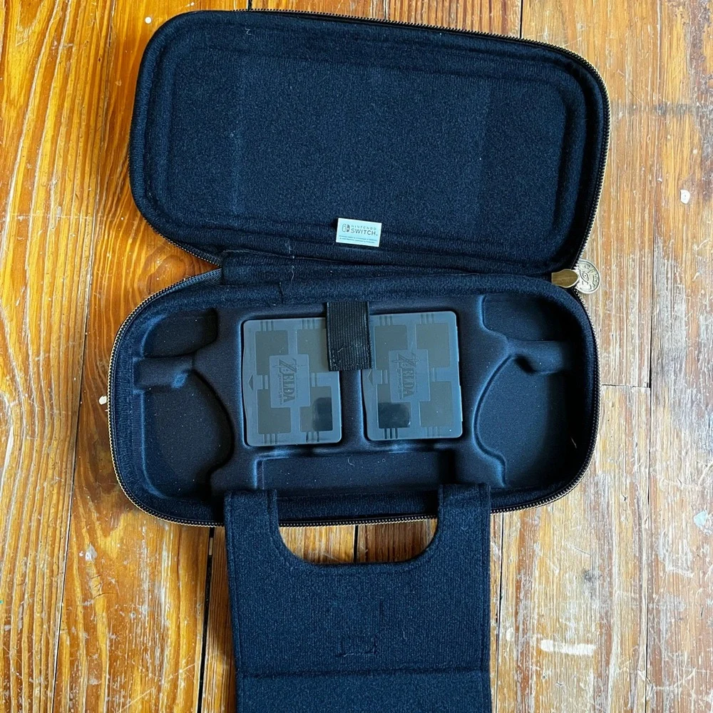 Breath of the Wild Inspired Black Gaming Travel Case for Handheld Consoles